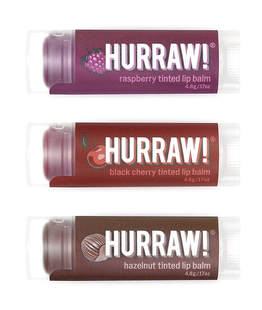 Hurraw! Raspberry Tinted, Black Cherry Tinted, Palm