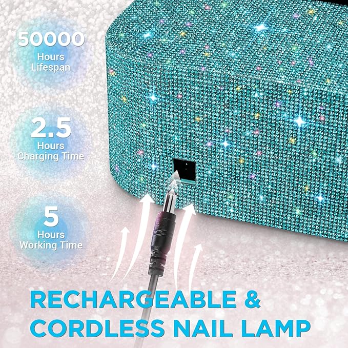 Cordless uv nail lamp, 120w