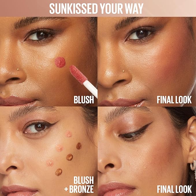 Maybelline Sunkisser Multi-Use Liquid Blush and Bronzer, Blendable, Longwear, Glowy Make Up, Sol Search, 1 Count
