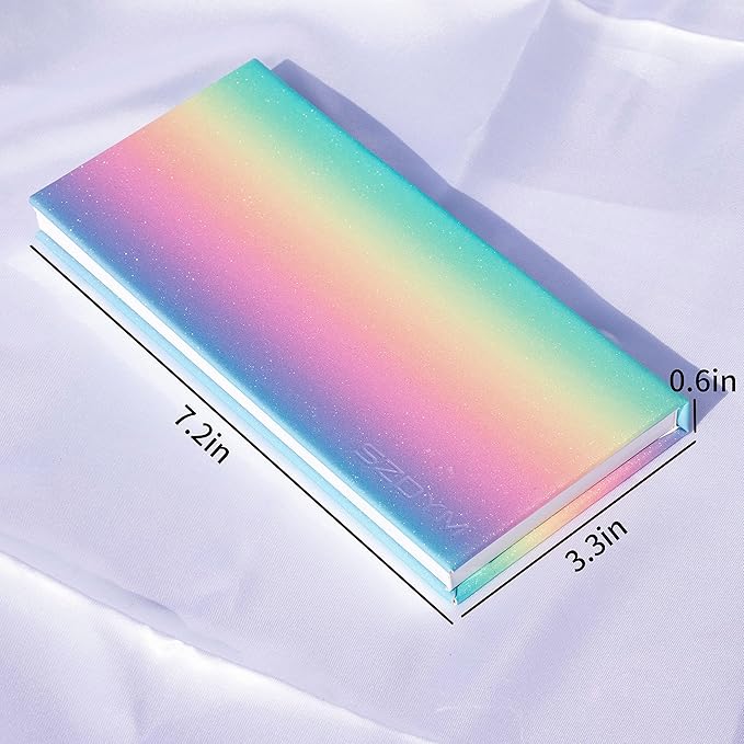 2PCS PU leather pastel sparkle empty magnetic palette