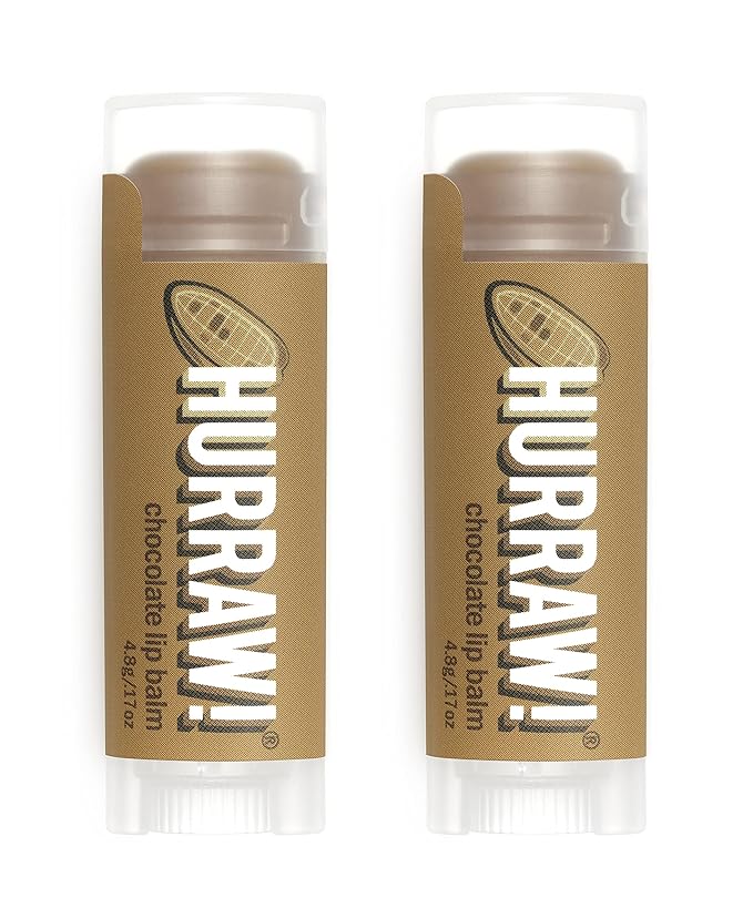 Hurraw! Chocolate Lip Balm, 2 Pack: Palm