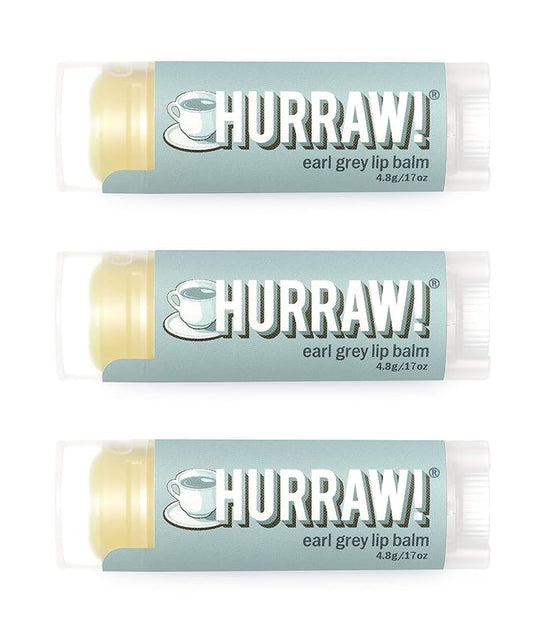 Hurraw! Earl Grey Lip Balm, 3 Palm