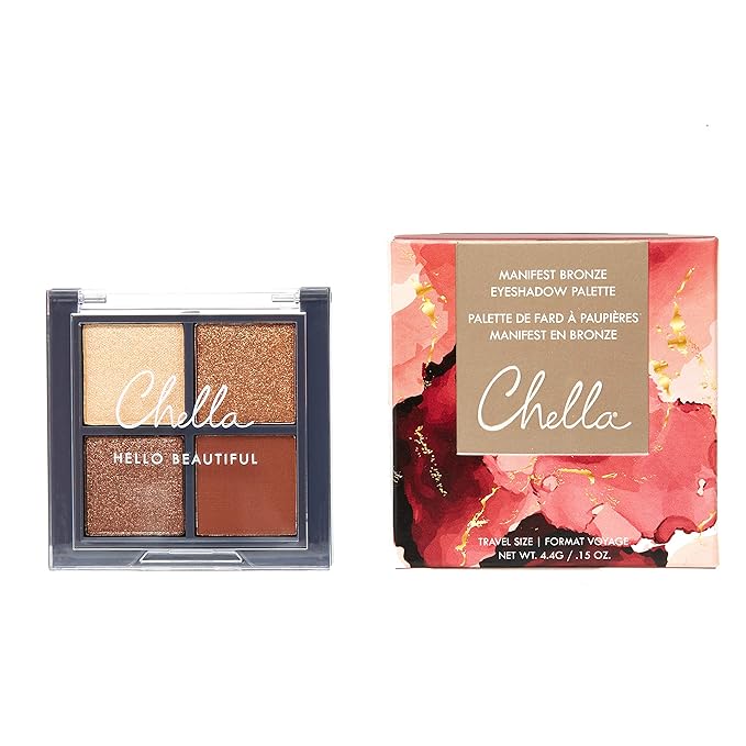 Chella Makeup Eyeshadow Palette, Travel Size, Manifest