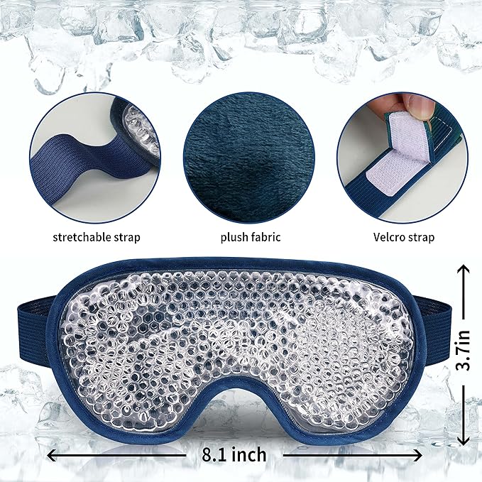 Cooling eye mask with gel