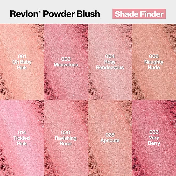 Revlon Powder Blush Face Makeup, High Impact Buildable Color, Lightweight & Smooth Finish, 001 Oh Baby! Pink, 0.17 oz